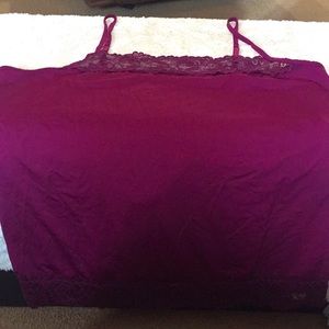 Maroon Maurice’s size 3 lace cami